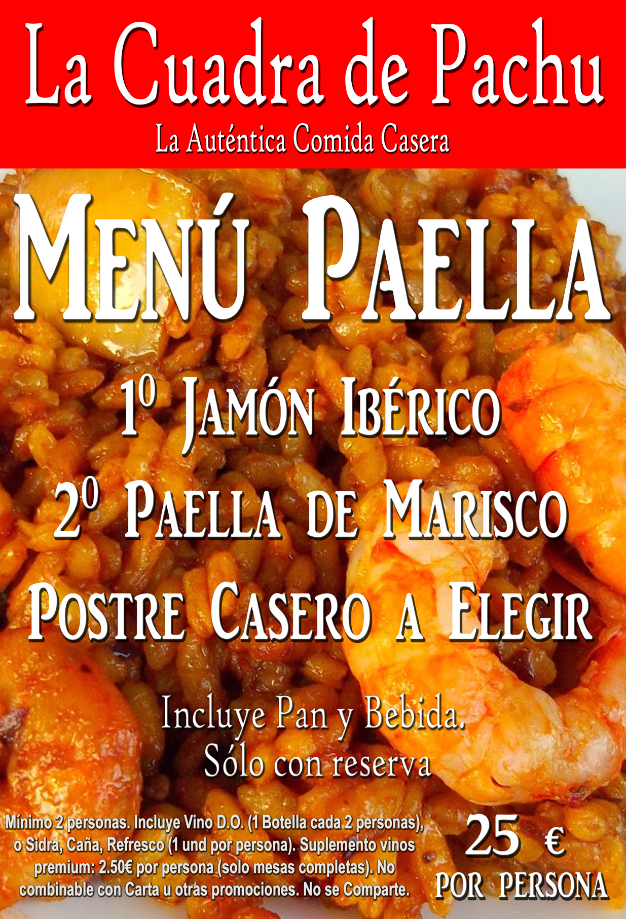 Menú Paella